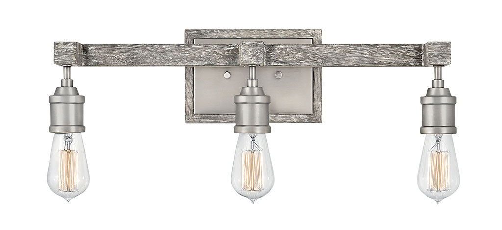 HINKLEY DENTON Three Light Vanity 5763 Wall Sconces Hinkley Pewter  