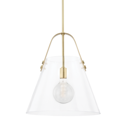 Hudson Valley Lighting Karin 1 Light Extra Large Pendant H162701XL Pendant Mitzi Aged Brass  