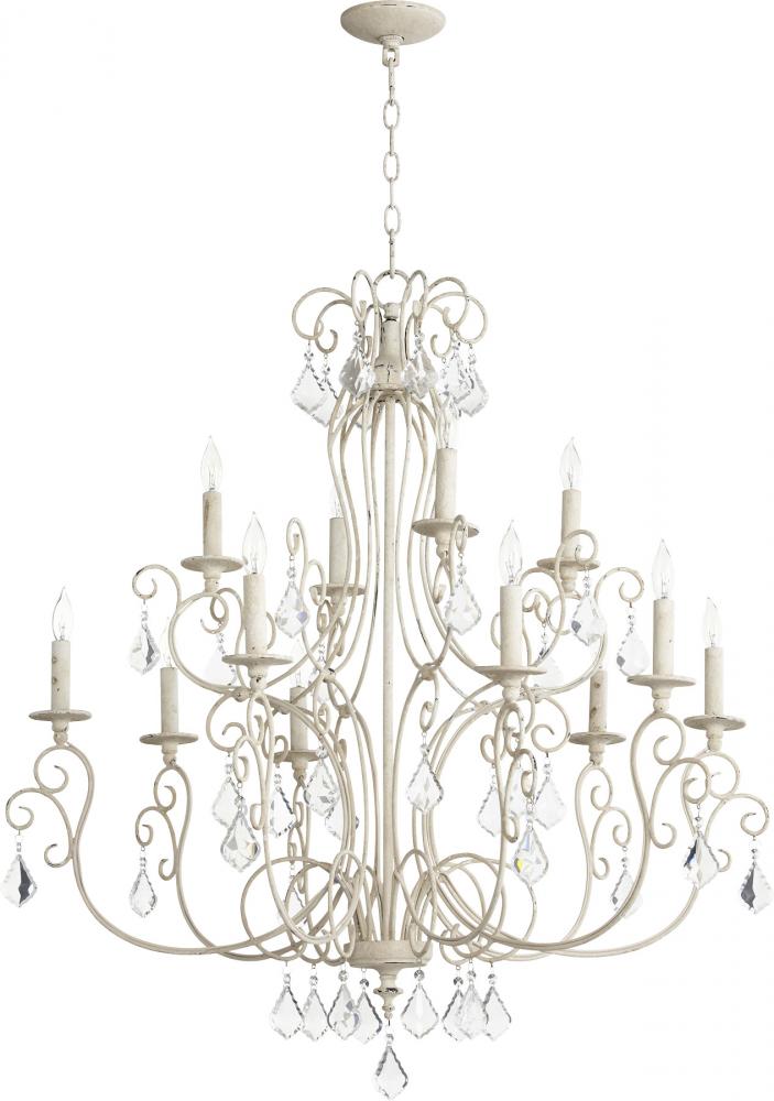 Quorum ARIEL 12LT CHAND - PW 6205-12 Chandeliers Quorum White  