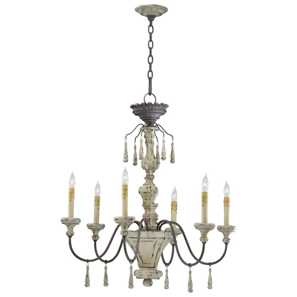 Cyan Design 6513-6-43 Provence 6lt Chandlr-chs Chandeliers Cyan Design Carriage House  