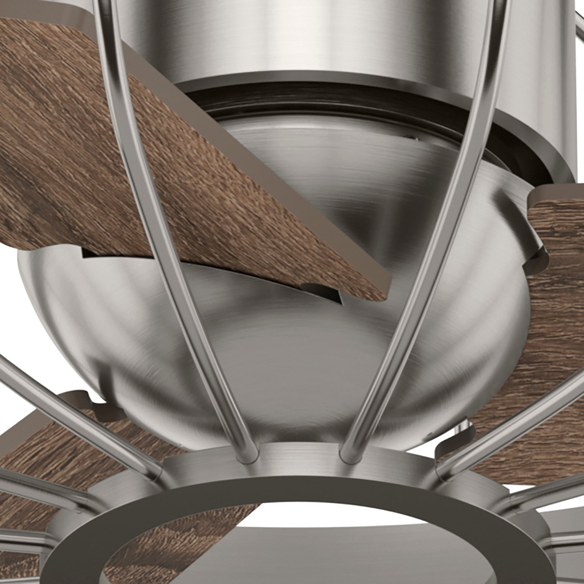 Hunter 16 Inch Roswell Fan Indoor Ceiling Fans Hunter Brushed Nickel Spiced Chai Oak / Spiced Chai Oak 