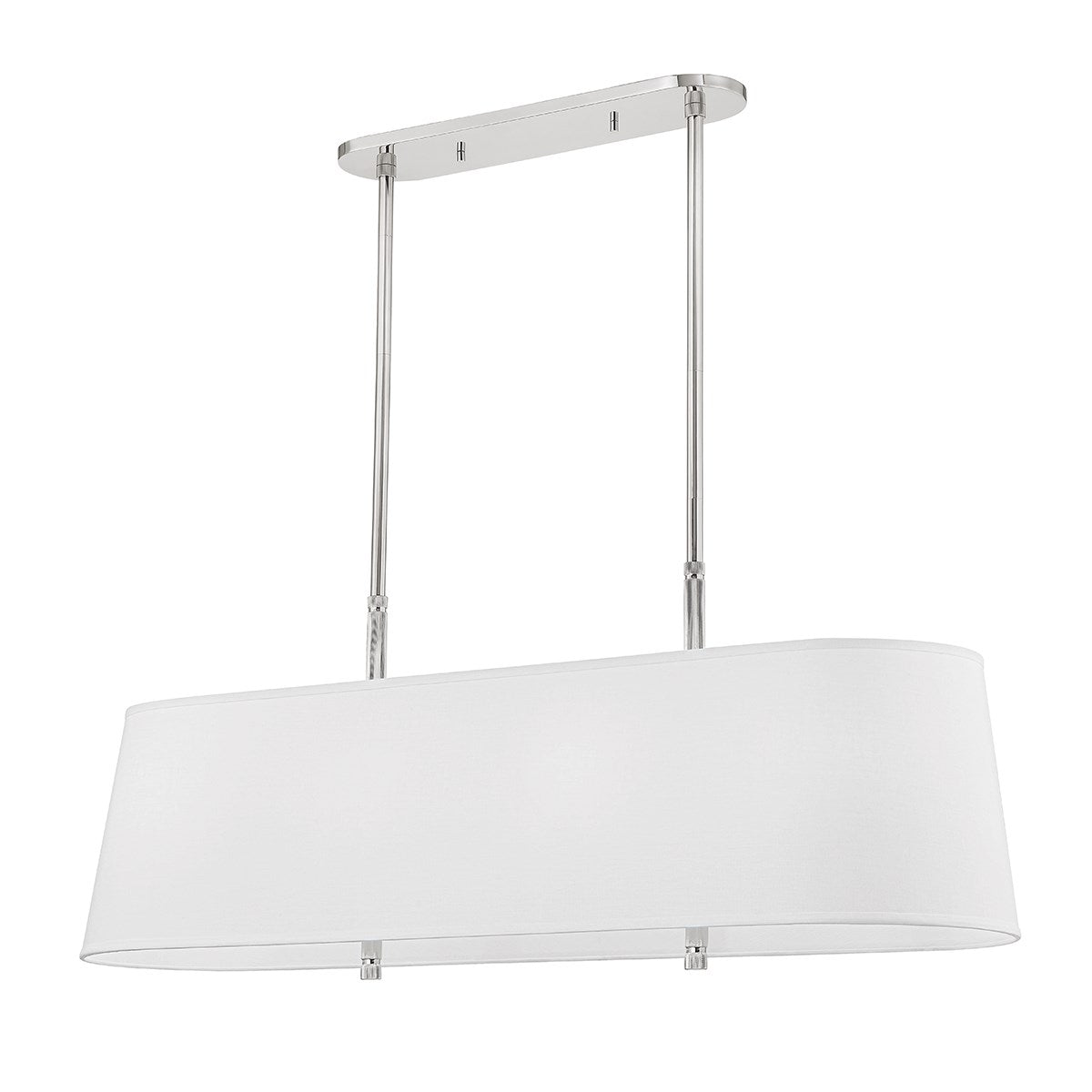 BOWERY - 8 LIGHT ISLAND LIGHT Linear Suspension Light Hudson Valley Lighting Polished Nickel  