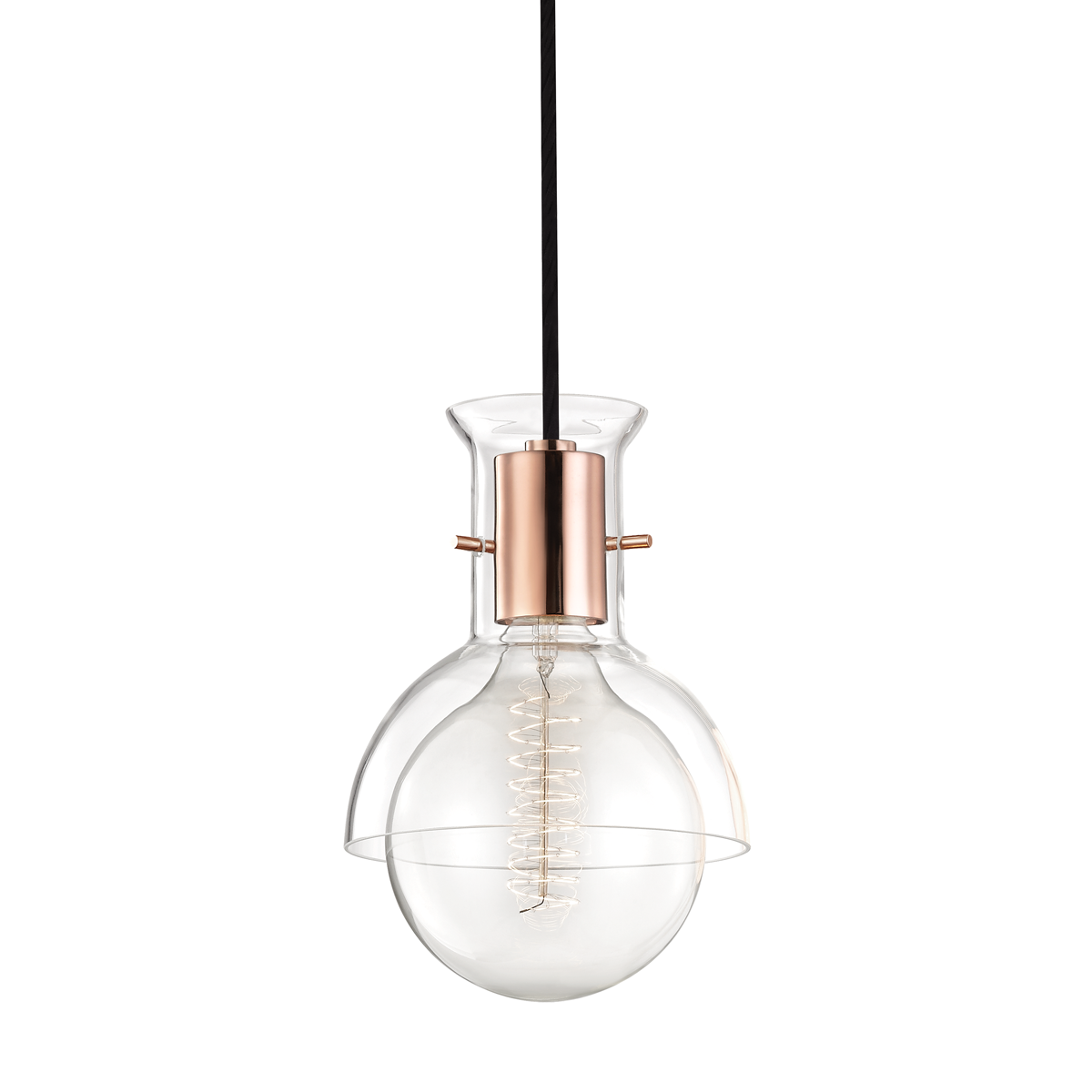 Hudson Valley Lighting Riley 1 Light Pendant With Glass H111701G Pendants Mitzi   