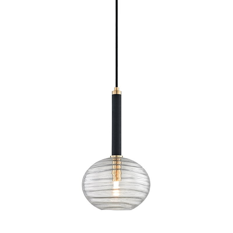 BRETON - 1 LIGHT PENDANT Pendant Hudson Valley Lighting Aged Brass  