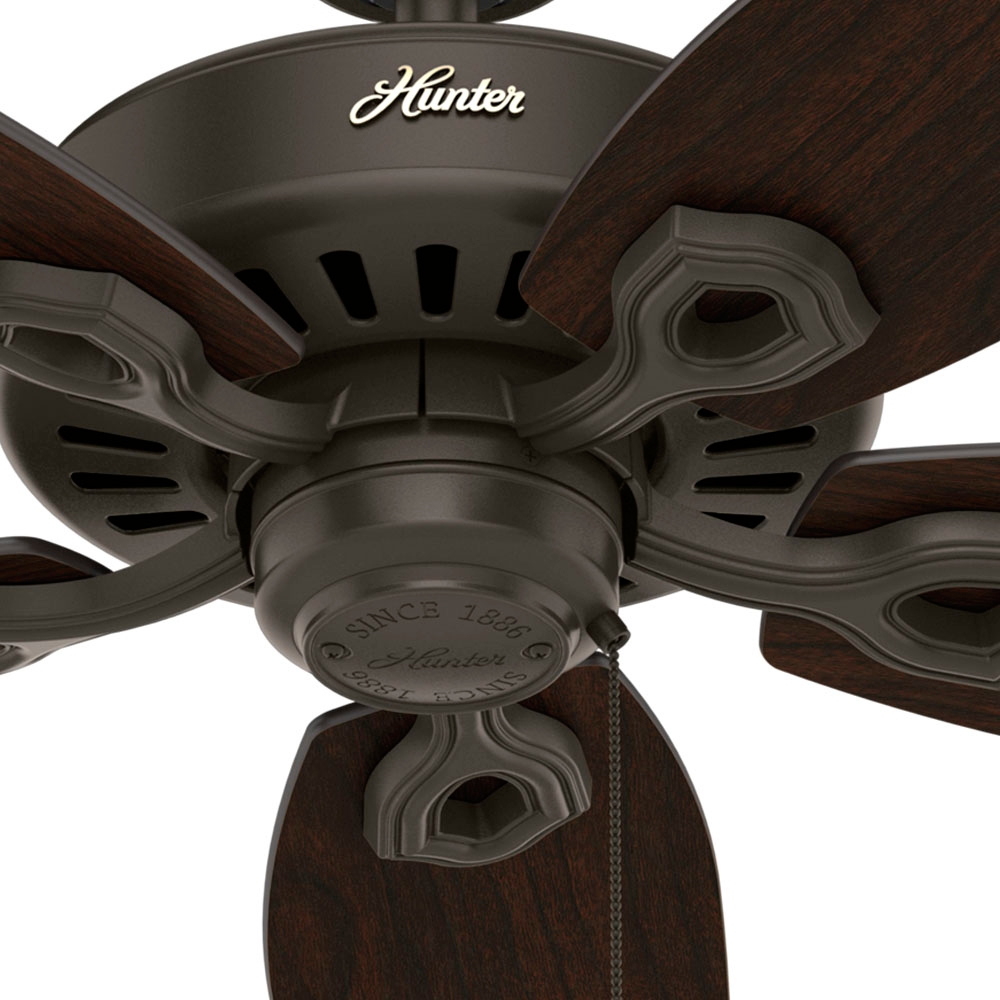 Hunter 52 inch Builder Damp Rated Ceiling Fan and Pull Chain