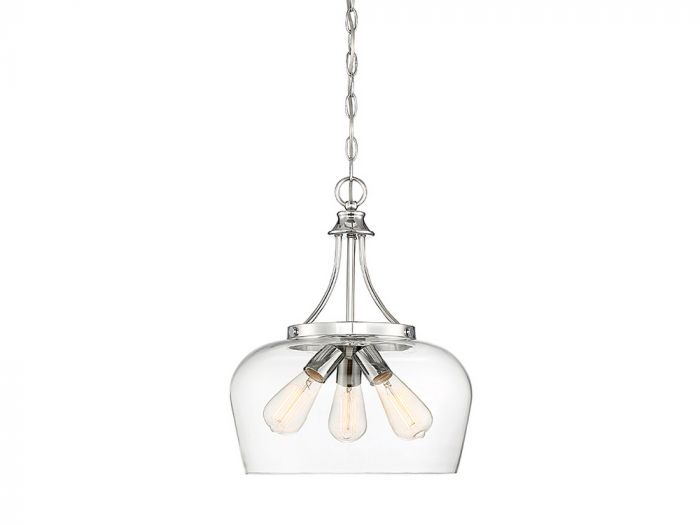 Savoy House Octave 3 Light Pendant Pendants Savoy House Polished Chrome  