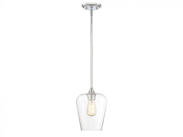 Savoy House Octave 1 Light Mini Pendant Mini Pendant Savoy House Polished Chrome  