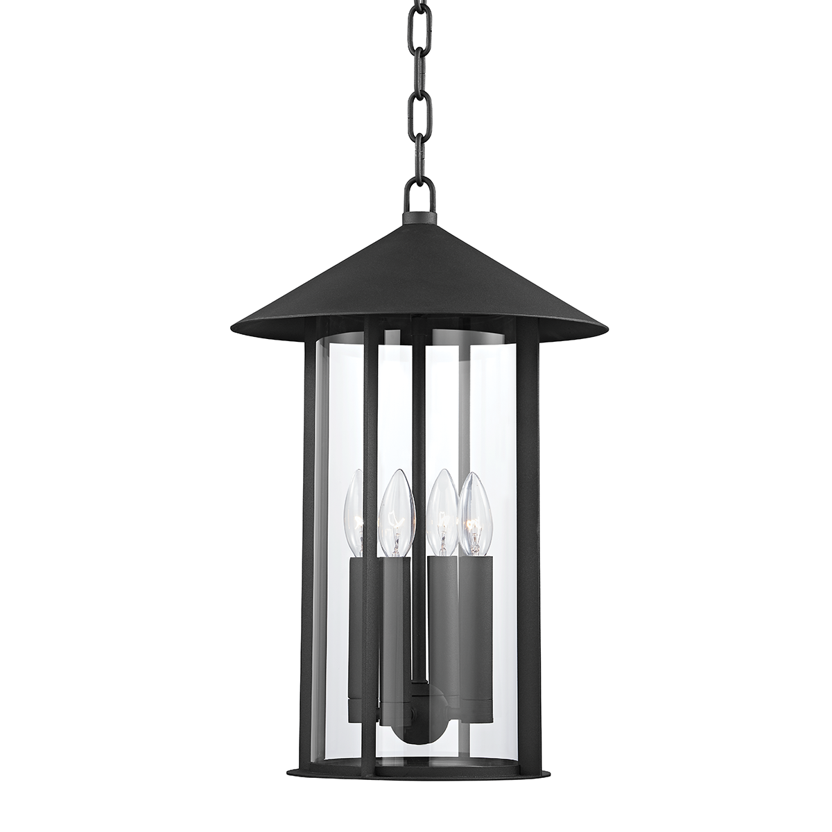 Troy LONG BEACH 4 LIGHT EXTERIOR LANTERN F1913 Outdoor l Wall Troy Lighting TEXTURE BLACK  