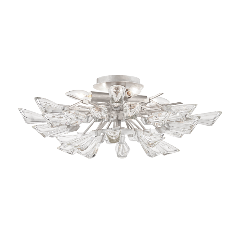 Hudson Valley 4 LIGHT SEMI FLUSH 7223 Flush Mount Ceiling Light Hudson Valley Nickel|Silver  