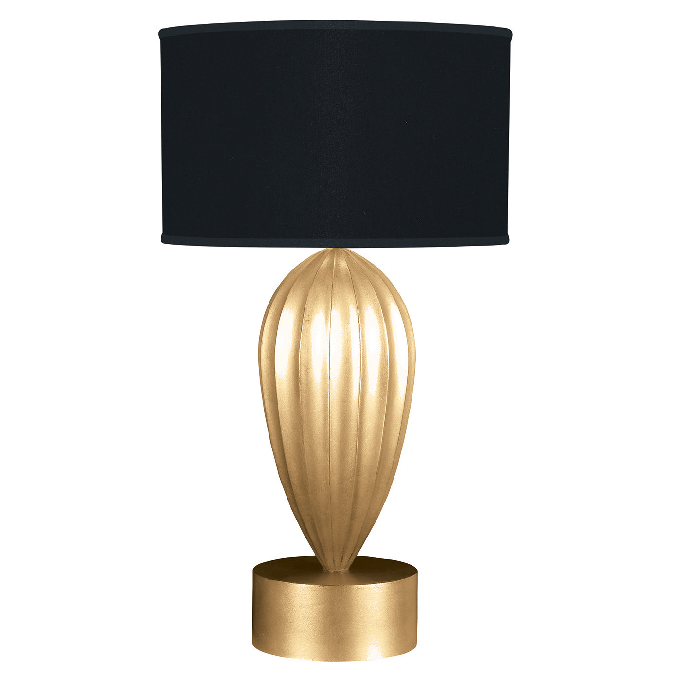 Fine Art Handcrafted Lighting Allegretto 33" Table Lamp Table Lamps Fine Art Handcrafted Lighting Gold Leaf with Black shade  