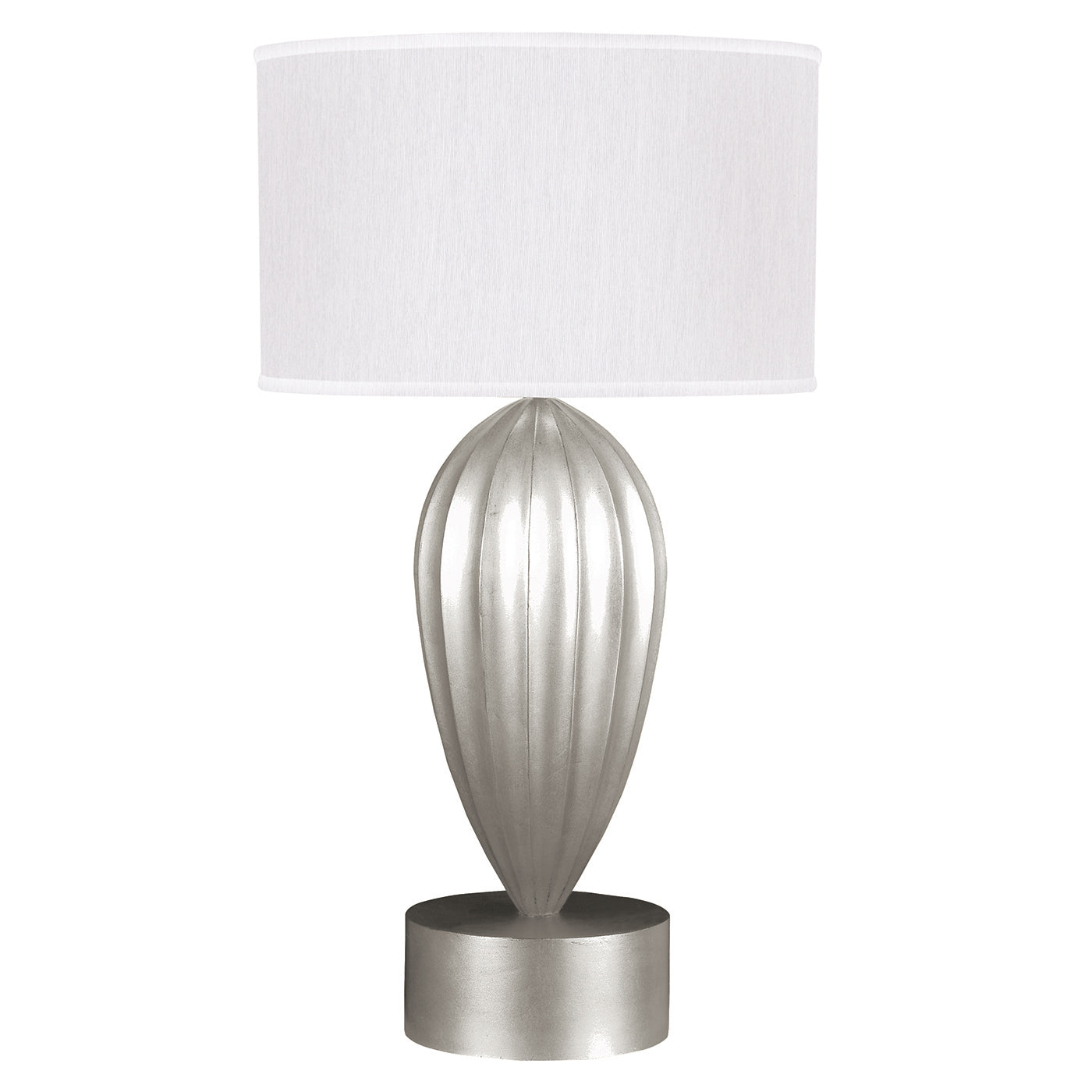 Fine Art Handcrafted Lighting Allegretto 33" Table Lamp Table Lamps Fine Art Handcrafted Lighting Silver Leaf with White Shade  