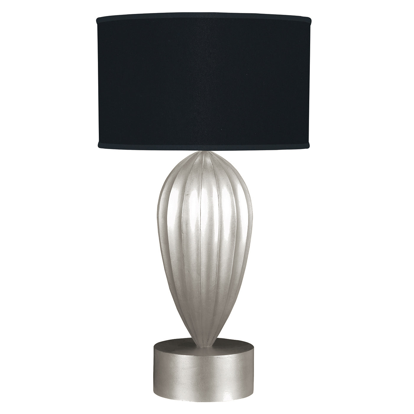 Fine Art Handcrafted Lighting Allegretto 33" Table Lamp Table Lamps Fine Art Handcrafted Lighting Silver Leaf with Black Shade  