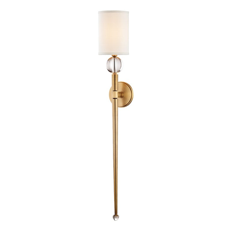 Rockland - 1 LIGHT WALL SCONCE Wall Light Fixtures Hudson Valley Lighting Aged Brass  