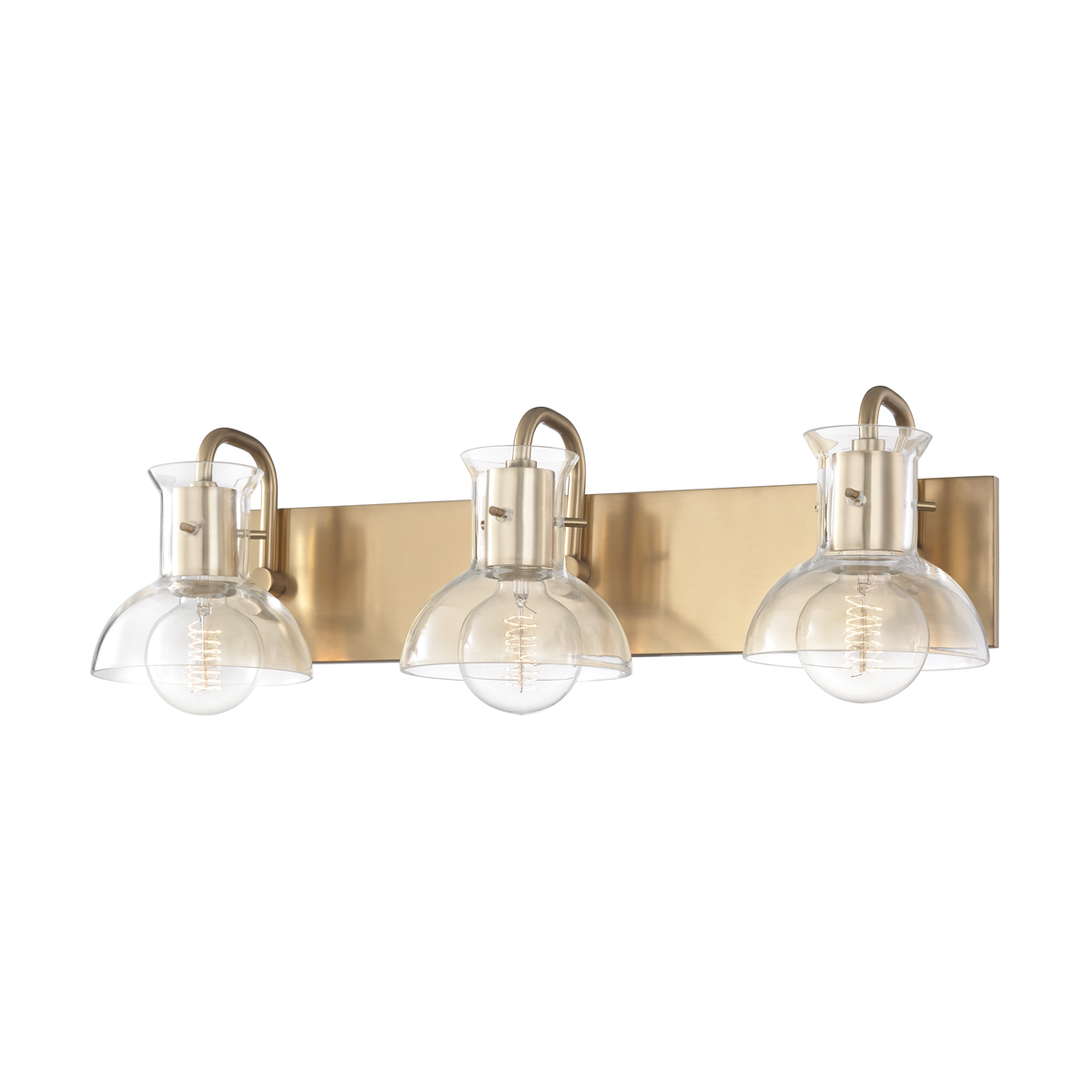 Hudson Valley Lighting Riley 3 Light Bath Bracket H111303 Vanity Lights Mitzi Aged Brass  