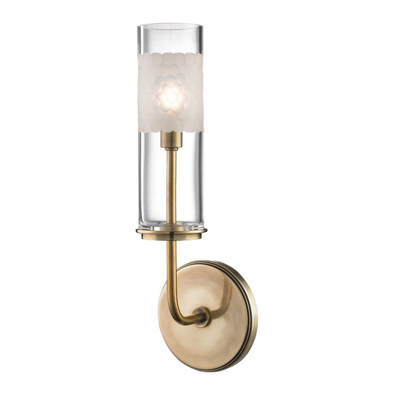 Wentworth - 1 LIGHT WALL SCONCE Wall Light Fixtures Hudson Valley Lighting Aged Brass  