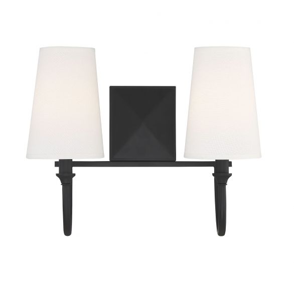 Savoy House Cameron 2 Light Bath Vanity Lights Savoy House Matte Black  