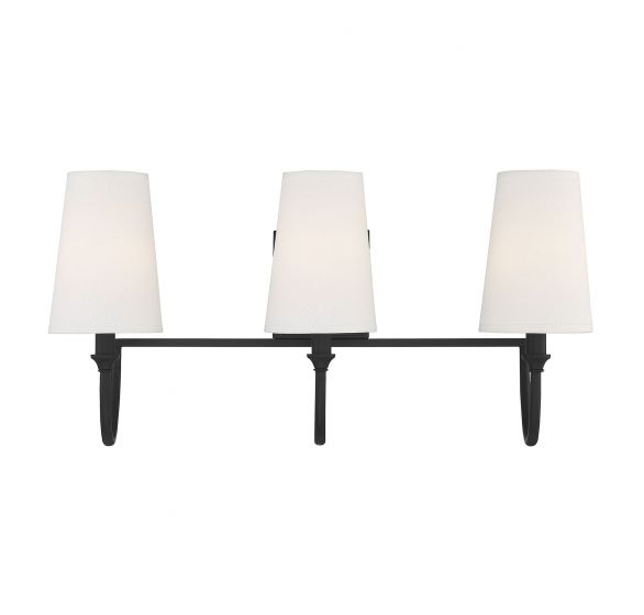 Savoy House Cameron 3 Light Bath Vanity Lights Savoy House Matte Black  