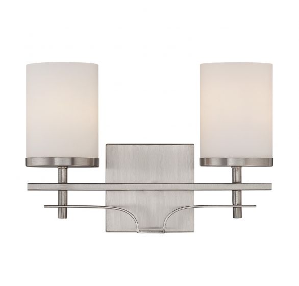 Savoy House Colton 2 Bath Bar Vanity Lights Savoy House Satin Nickel  