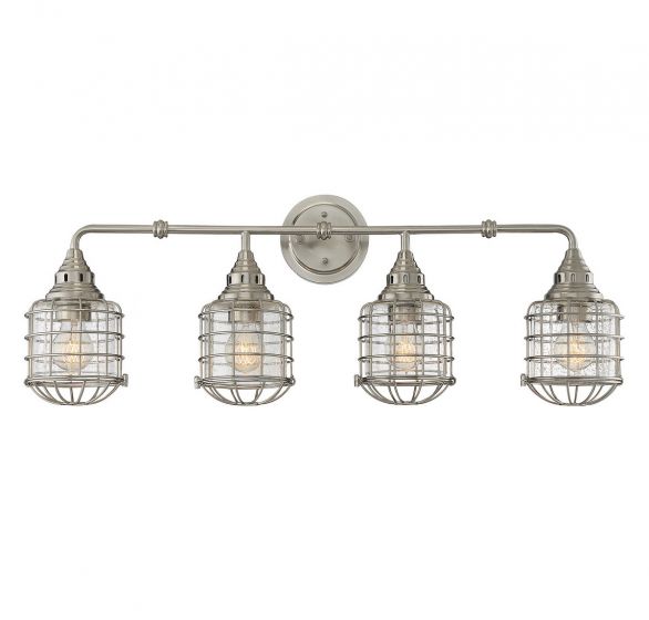 Savoy House Connell 4 Light Bath Bar Vanity Lights Savoy House Satin Nickel  