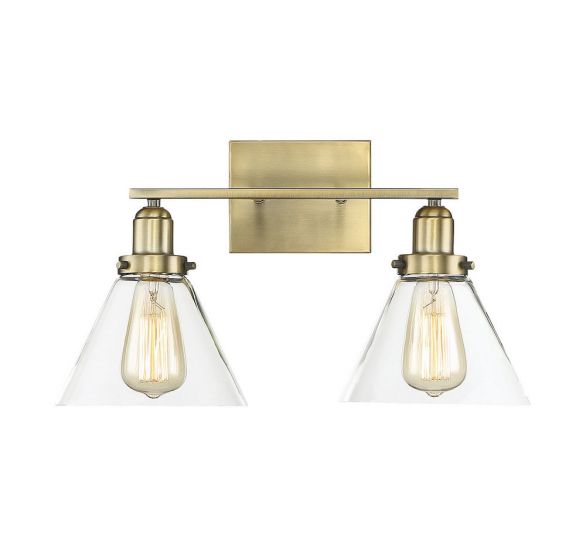 Savoy House Drake 2 Light Bath Bar Wall Light Fixtures Savoy House Warm Brass  