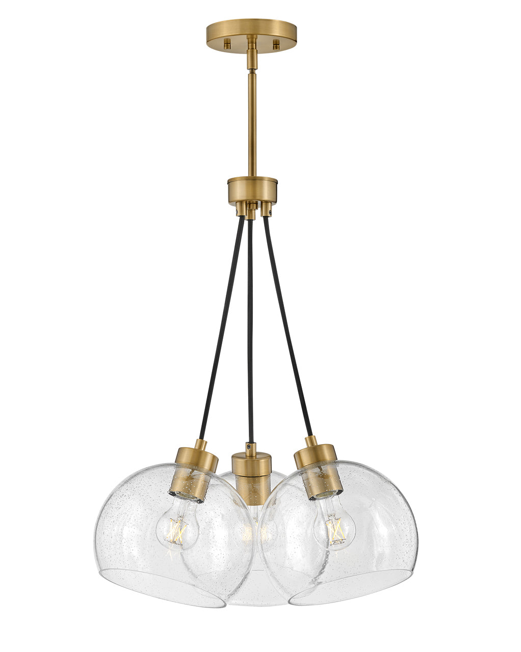 Lark RUMI Three Light Pendant L83013 Pendant Lark Lacquered Brass  