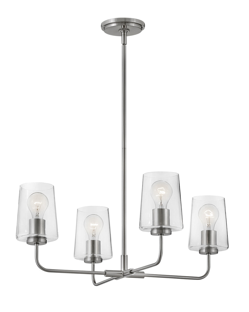 Lark KLINE Medium Single Tier L83454 Chandeliers Lark Brushed Nickel  