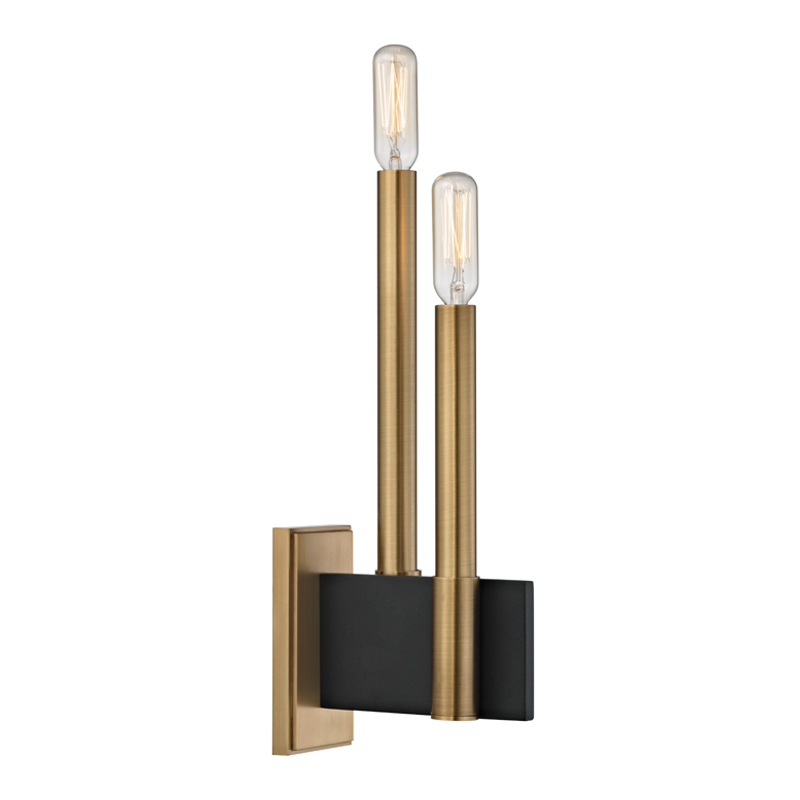 Hudson Valley 2 LIGHT WALL SCONCE 8812 Wall Light Fixtures Hudson Valley Lighting Brass  