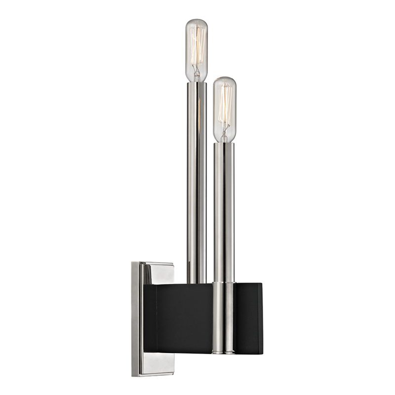 Hudson Valley 2 LIGHT WALL SCONCE 8812 Wall Light Fixtures Hudson Valley Lighting Nickel  