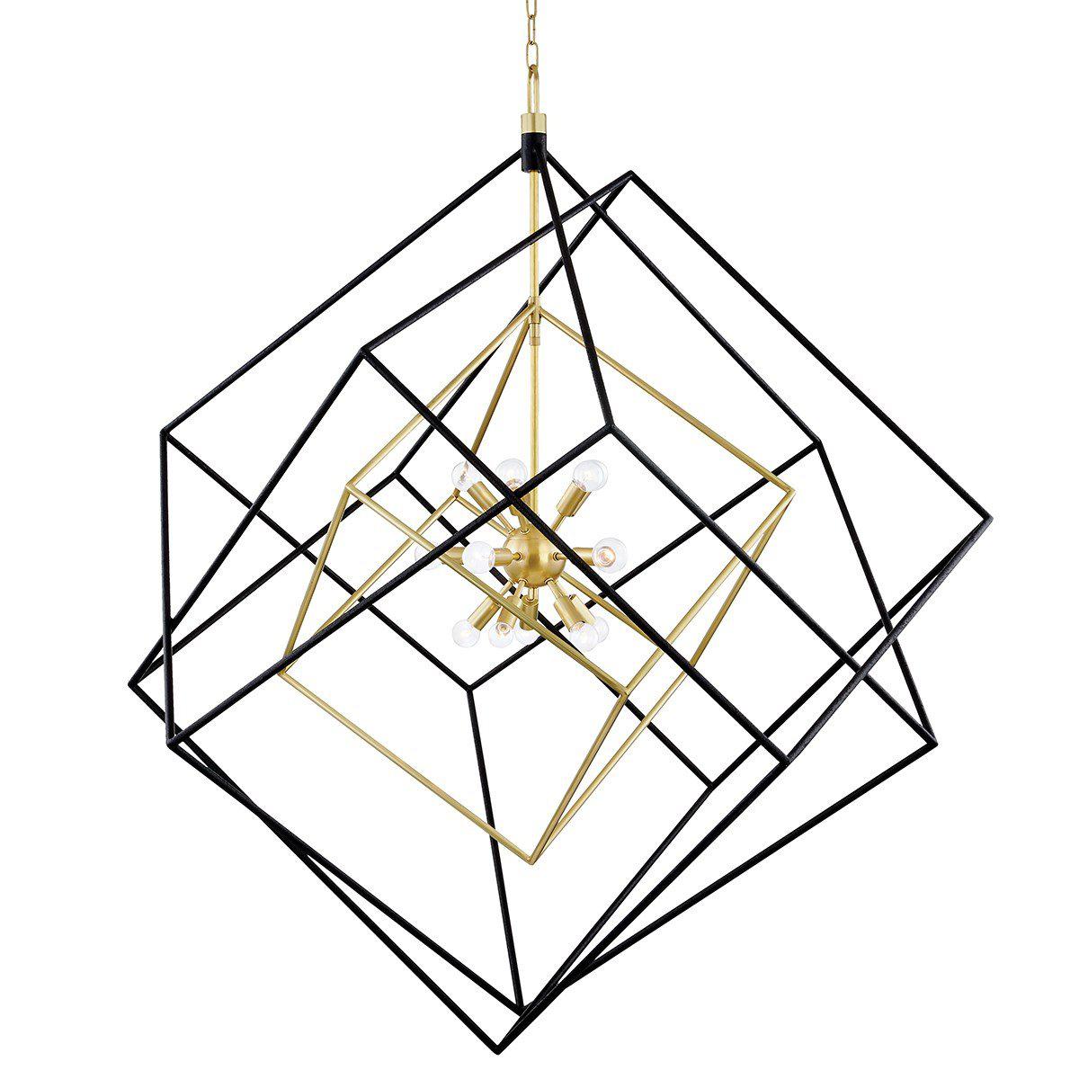 Roundout - 15 LIGHT PENDANT Pendant Hudson Valley Lighting Aged Brass/Black  