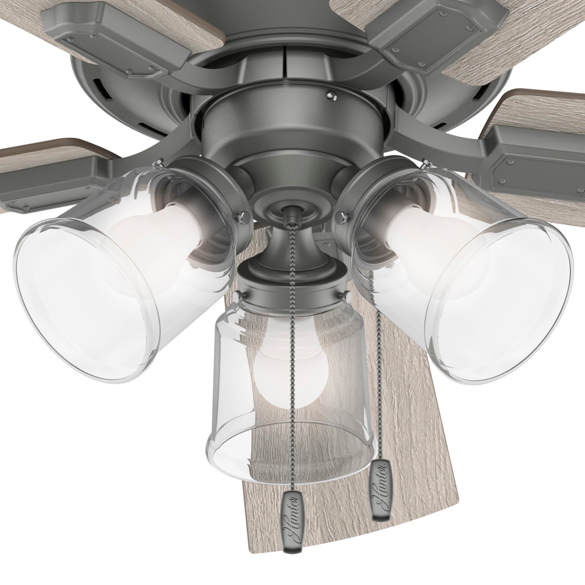 Hunter 52 inch Crestfield Ceiling Fan with LED Light Kit and Pull Chain Indoor Ceiling Fans Hunter   