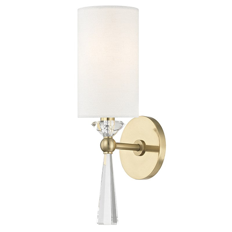 BIRCH - 1 LIGHT WALL SCONCE Wall Light Fixtures Hudson Valley Lighting Aged Brass  