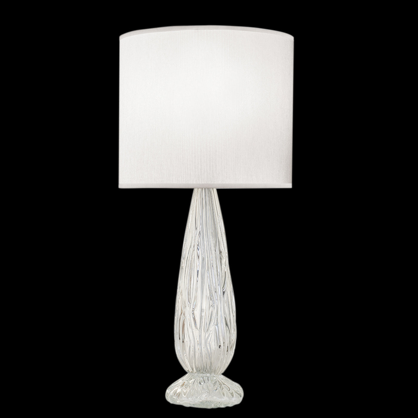 Fine Art Las Olas 30.5" Table Lamp Table Lamps Fine Art Handcrafted Lighting Silver with White Shade  