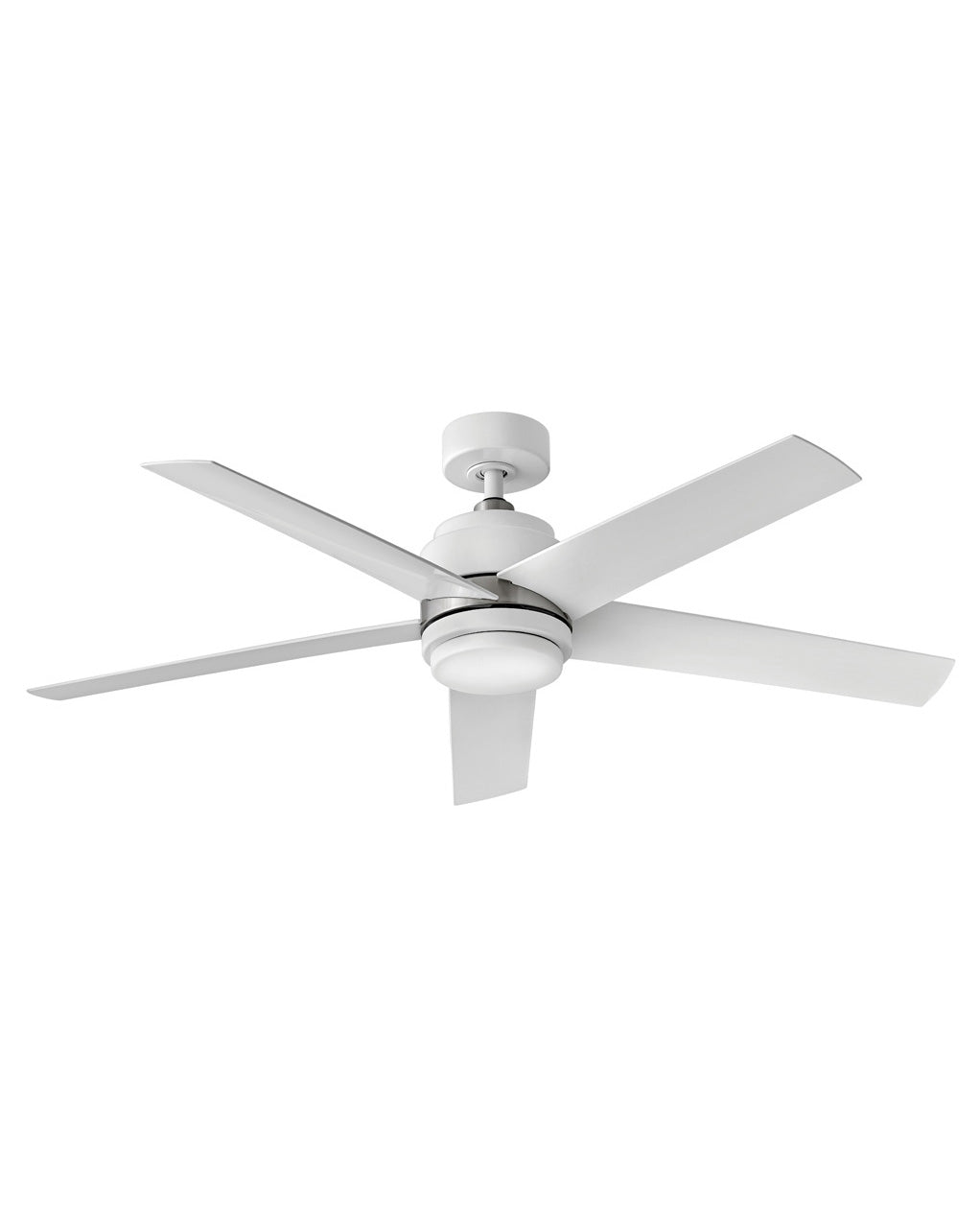 Hinkley Tier 54" LED 902054 Outdoor Ceiling Fans Hinkley Appliance White with Brushed Nickel accent  