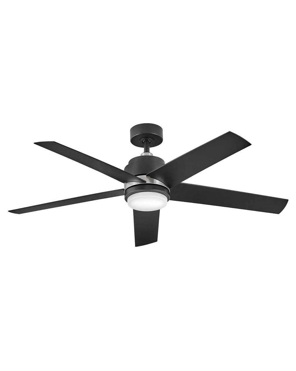 Hinkley Tier 54" LED 902054 Outdoor Ceiling Fans Hinkley Matte Black with brushed nickel accent  