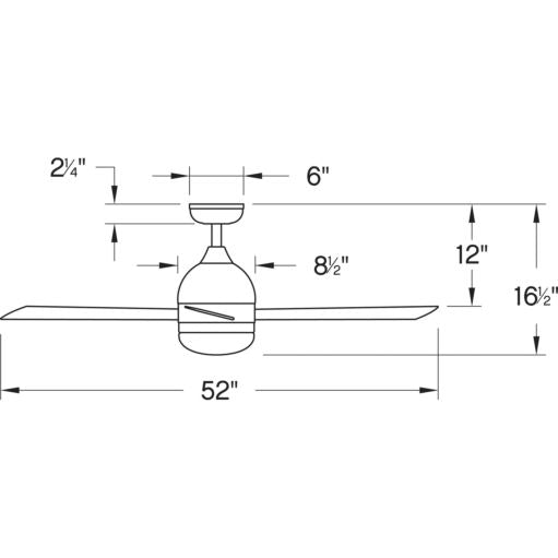 Hinkley Verge 52" LED 902352 Ceiling Fan Hinkley   