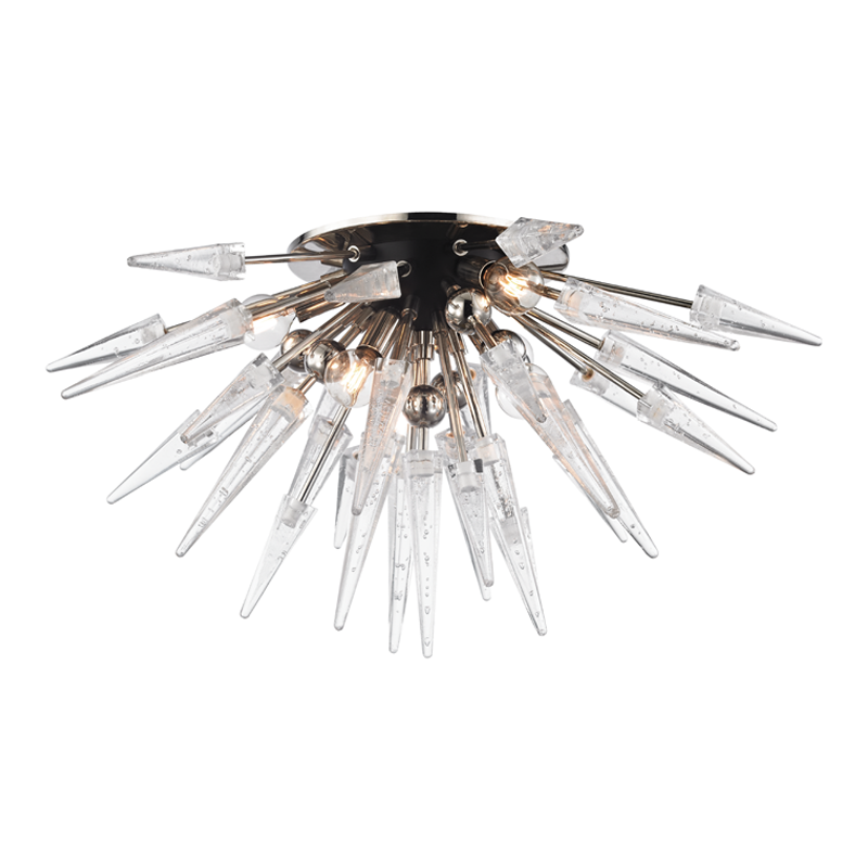 Hudson Valley 6 LIGHT SEMI FLUSH 9028 Flush Mount Ceiling Light Hudson Valley Lighting Nickel  