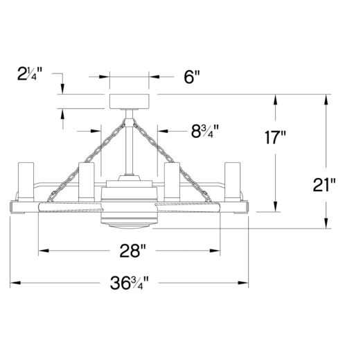 Hinkley Sawyer 36" with 28" LED 902928