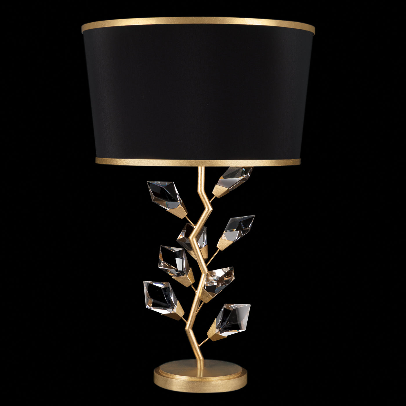 Fine Art Foret 30" Table Lamp Table Lamps Fine Art Handcrafted Lighting Gold with Black Shade  