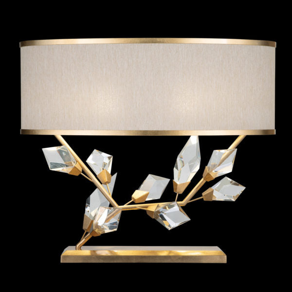 Fine Art Lamps Foret 21.5" Left Side Table Lamp Table Lamps Fine Art Handcrafted Lighting Gold Champagne 