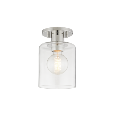 Hudson Valley Lighting Neko 1 Light Semi-Flush Mount H108601 Ceiling Semi Flush Mounts Mitzi Polished Nickel  