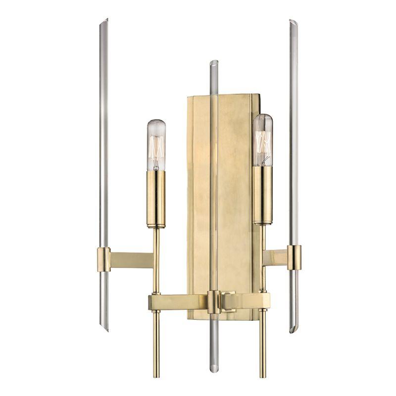 Hudson Valley 2 LIGHT WALL SCONCE 9902 Wall Light Fixtures Hudson Valley Lighting Brass  