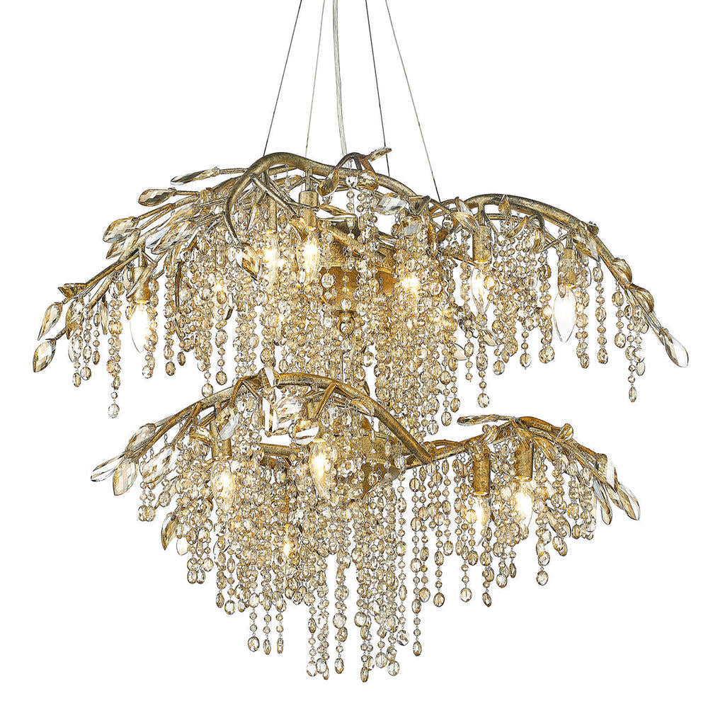 Golden Autumn Twilight MG 2 Tier - 18 Light Chandelier 9903