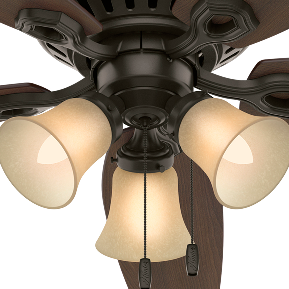 Hunter 52 inch Builder Low Profile Ceiling Fan with LED Light Kit and Pull Chain