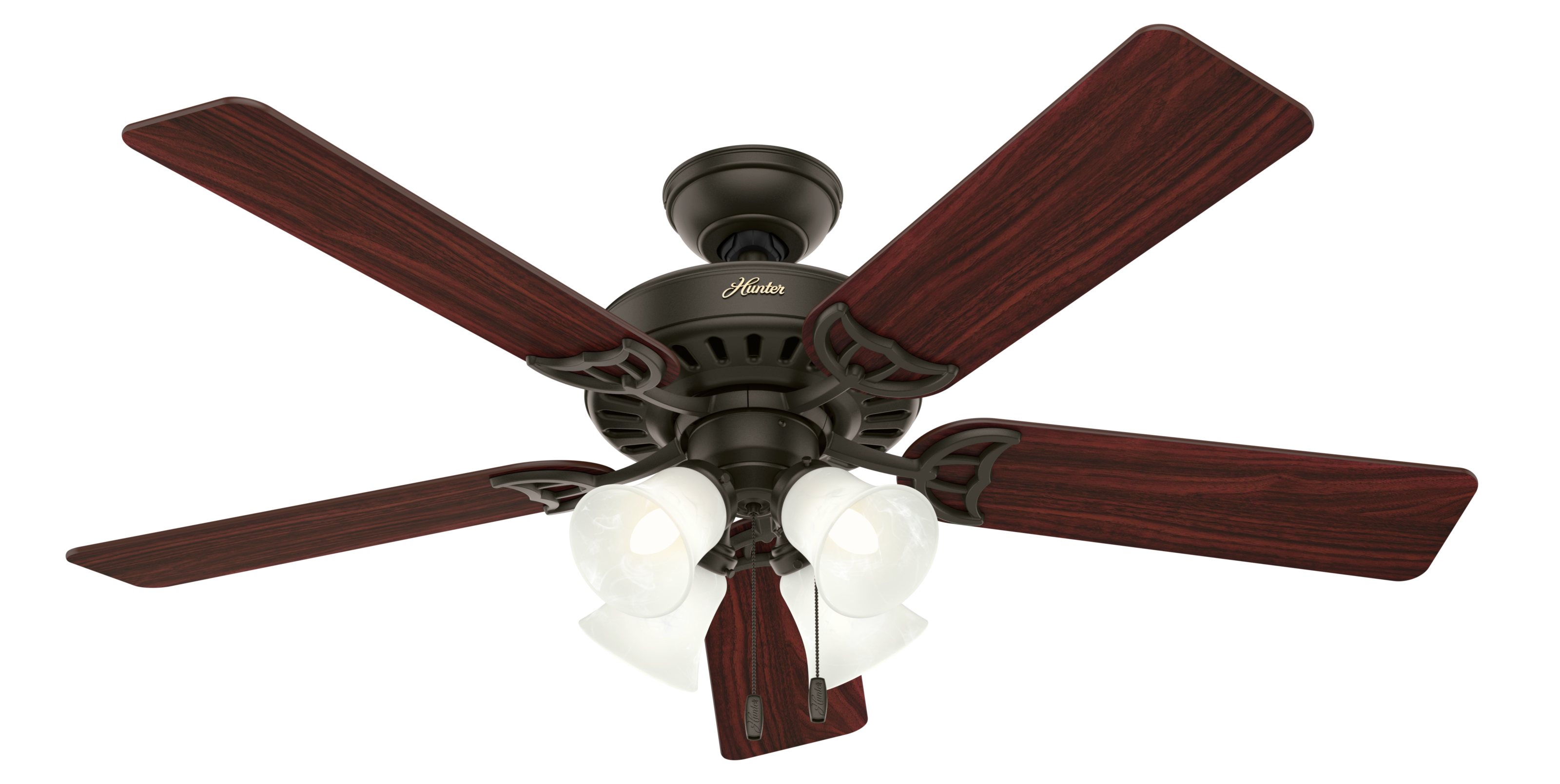 Hunter 52 inch Studio Series Ceiling Fan with LED Light Kit and Pull Chain Indoor Ceiling Fans Hunter   