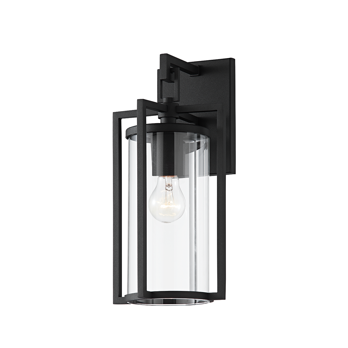 Troy PERCY 1 LIGHT SMALL EXTERIOR WALL SCONCE B1141 Wall Sconces Troy Lighting TEXTURE BLACK  