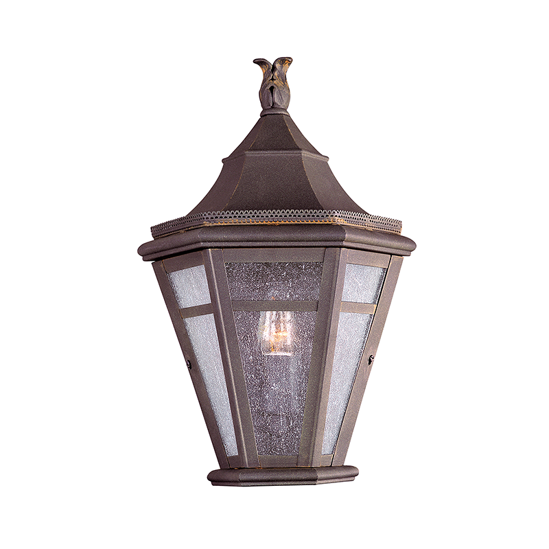 Troy Lighting MORGAN HILL 1LT POCKET LANTERN MEDIUM B1278 Outdoor Wall Lights Troy Lighting NATURAL RUST  