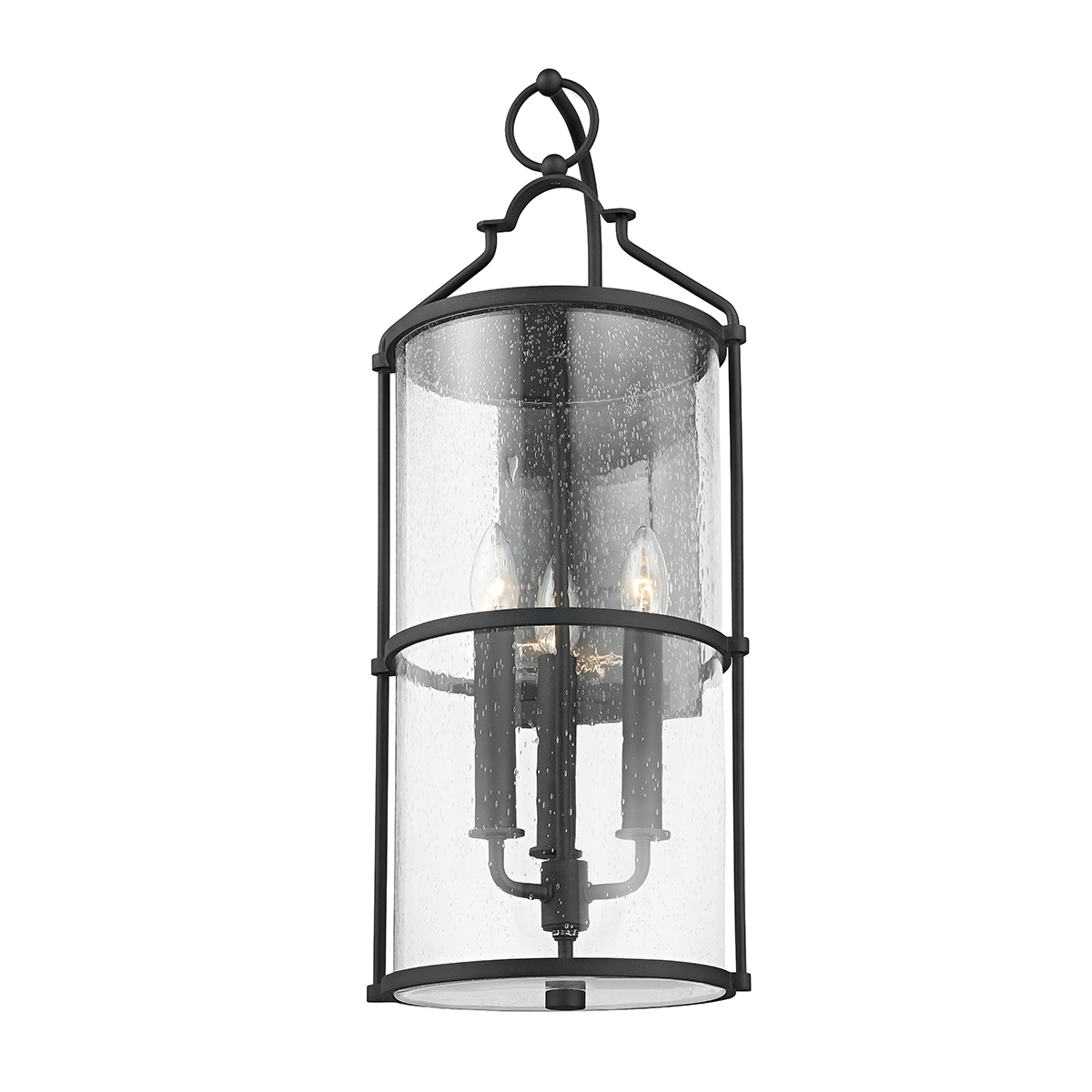 Troy BURBANK 3 LIGHT LARGE EXTERIOR WALL SCONCE B1313 Wall Sconces Troy Lighting TEXTURE BLACK  