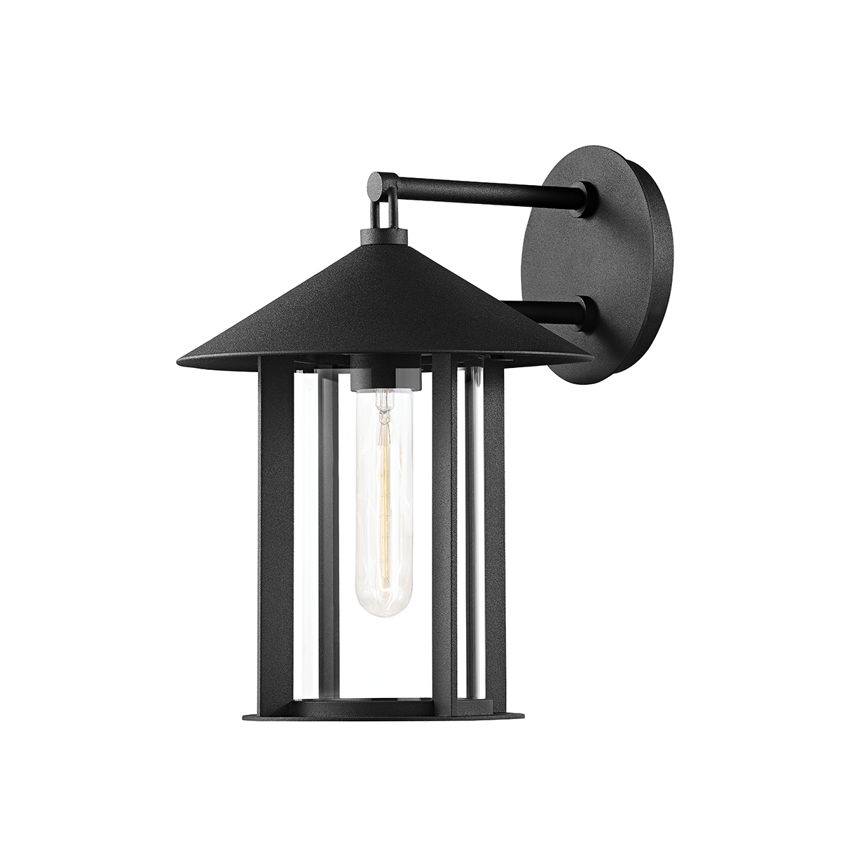 Troy Lighting 1 LIGHT EXTERIOR WALL SCONCE B1951 Wall Sconces Troy Lighting TEXTURE BLACK  