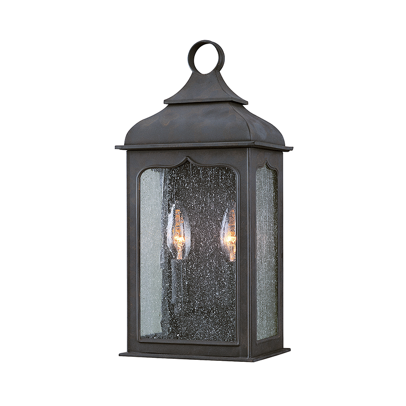 Troy Lighting HENRY STREET 2LT POCKET LANTERN SMALL B2010 Outdoor Wall Lights Troy Lighting COLONIAL IRON  