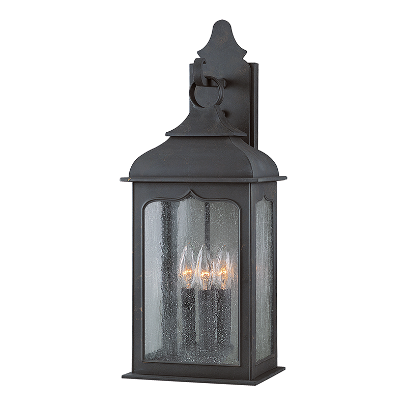 Troy Lighting HENRY STREET 3LT WALL LANTERN MEDIUM B2012 Outdoor l Wall Troy Lighting COLONIAL IRON  